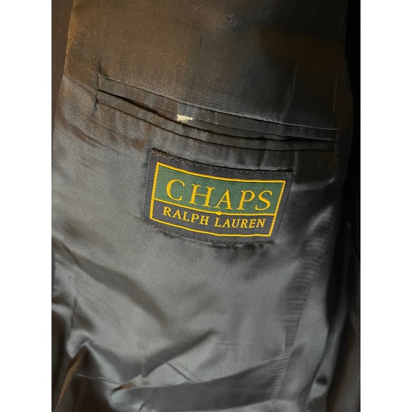 Chaps Ralph Lauren Navy Blue Wool Blazer Gold Buttons Men's Classic‎ 42/XL EUC - Picture 6 of 10